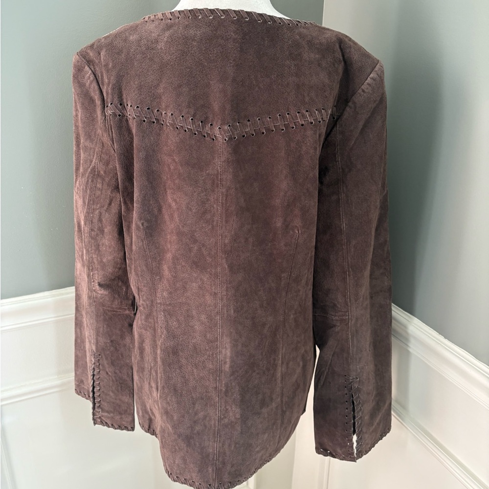 Faded Glory Brown Leather Jacket - Picture 2 of 9